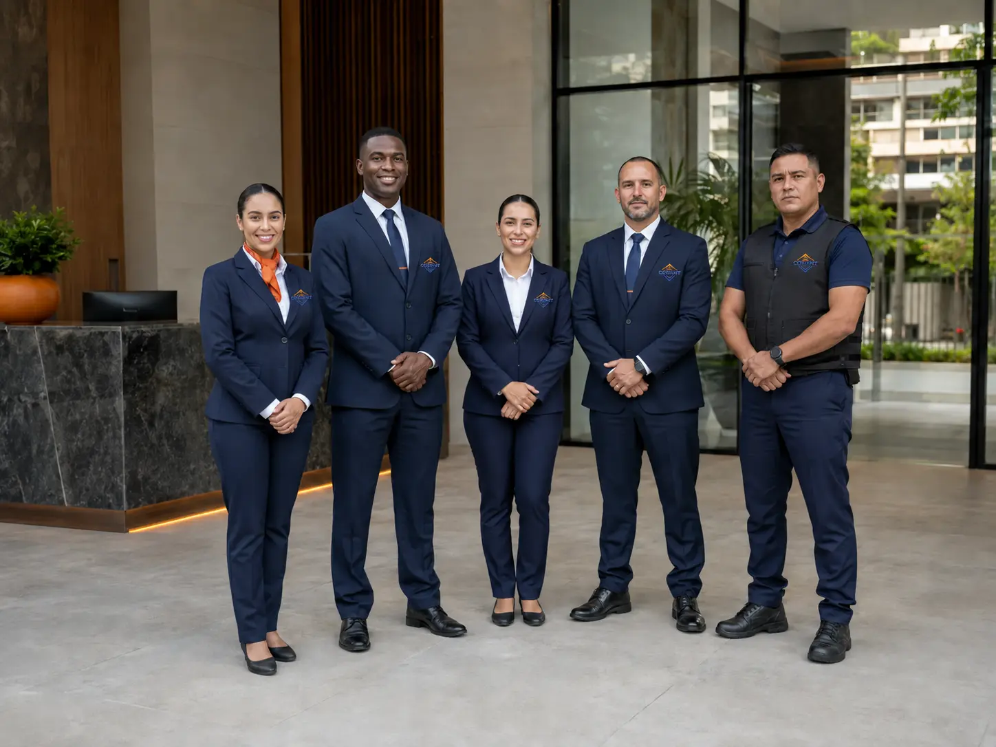 Equipe profissional de Segurança e acesso do Grupo Cosaint